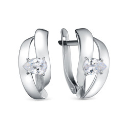 z2-11473 Серьги с фианитами. Серебро 925.