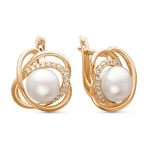 z2-9370 Серьги с жемчугом. Золото 585. 