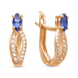 Z2-9438 Серьги с полудрагоценными вставками. Золото 585.