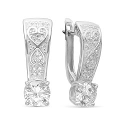 z2-9507 Серьги с фианитами. Серебро 925.