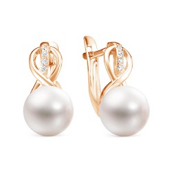 z2-9936 Серьги с жемчугом. Золото 585.