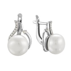 z2-8546 Серьги с жемчугом. Серебро 925.