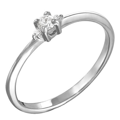 z1-8393 Кольцо с фианитами. Серебро 925.  