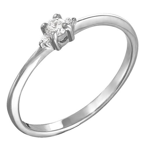 z1-8393 Кольцо с фианитами. Серебро 925. 
