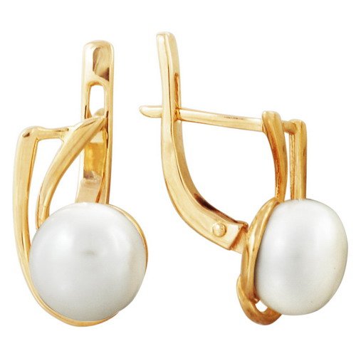 z2-5034 Серьги с жемчугом. Золото 585. 