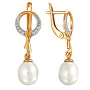 z2-8498 Серьги с жемчугом. Золото 585. 