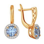 z2-8289 Серьги с полудрагоценными вставками. Золото 585.