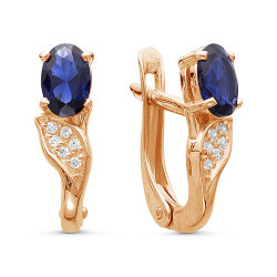 z2-9443 Серьги с полудрагоценными вставками. Золото 585.