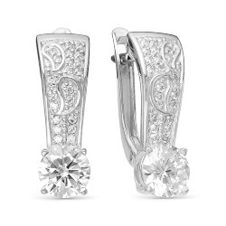 z2-9504 Серьги с фианитами. Серебро 925.