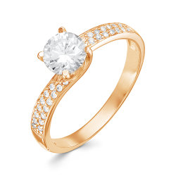 z1-9686 Кольцо с фианитами. Золото 585.