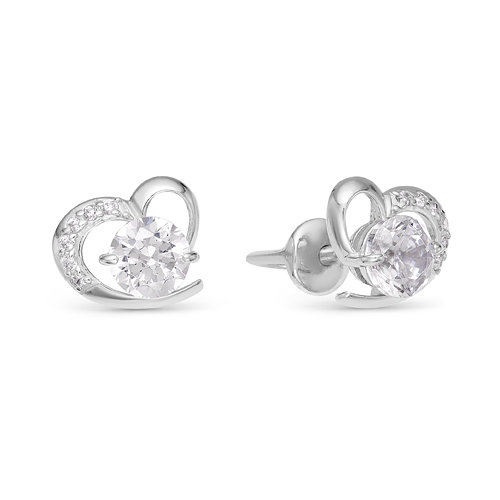 z2-9731 Серьги с фианитами. Серебро 925. 