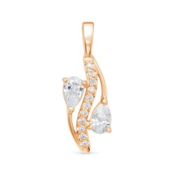 z3-10090 Подвеска с фианитами. Золото 585.
