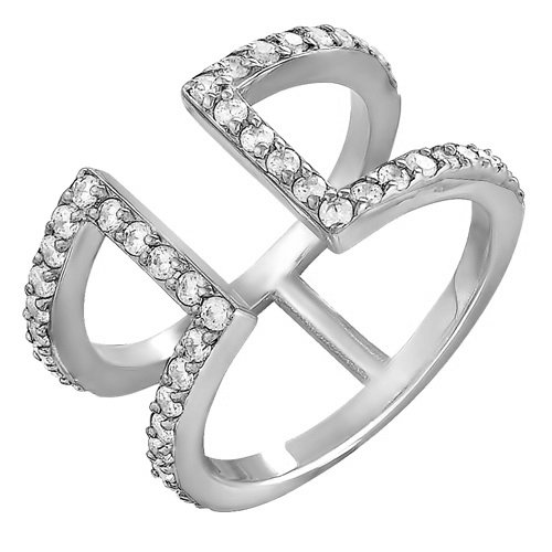 z1-8585 Кольцо с фианитами. Серебро 925. 