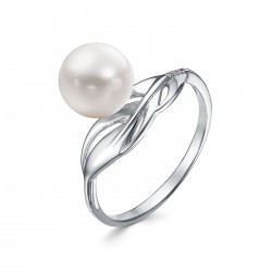 z1-10469 Кольцо с жемчугом. Серебро 925.