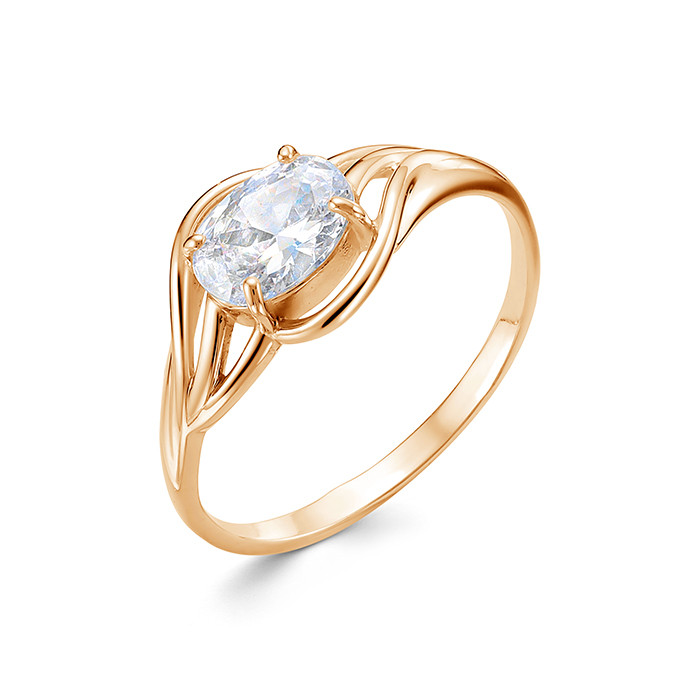 z1-10906 Кольцо с фианитами. Золото 585.  