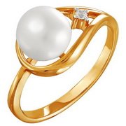z1-8518 Кольцо с жемчугом. Золото 585. 