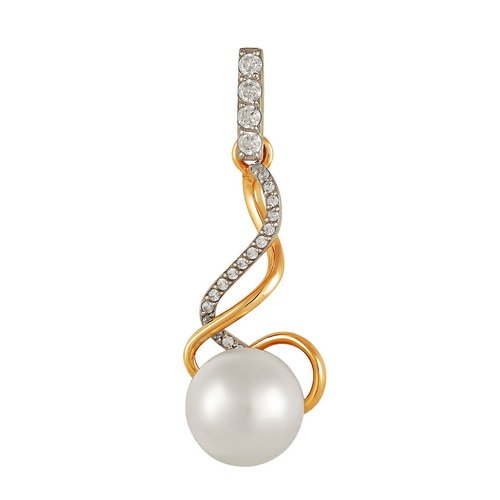 z3-8636 Подвеска с жемчугом. Золото 585. 