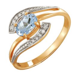 z1-8443 Кольцо с полудрагоценными вставками. Золото 585.