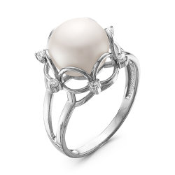 z1-9374 Кольцо с жемчугом. Серебро 925.