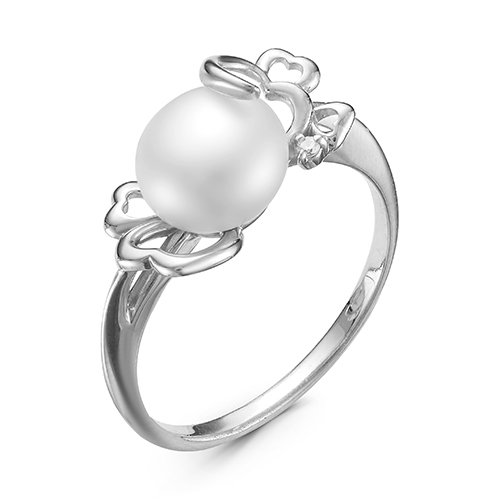 z1-9475 Кольцо с жемчугом. Серебро 925. 