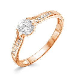 z1-9436 Кольцо с фианитами. Золото 585.