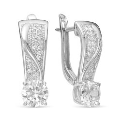 z2-9506 Серьги с фианитами. Серебро 925.