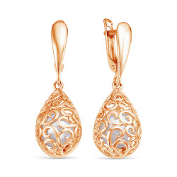 z2-9501 Серьги с жемчугом. Золото 585.