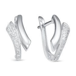 z2-9750 Серьги с фианитами. Серебро 925.