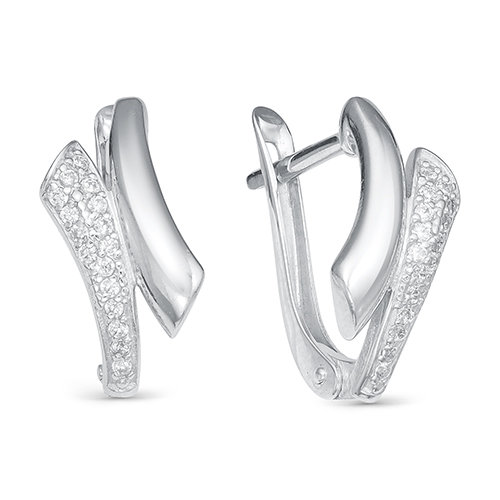 z2-9750 Серьги с фианитами. Серебро 925. 