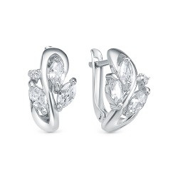 z2-10120 Серьги с фианитами. Серебро 925.