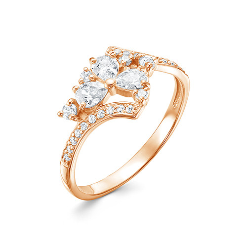 z 1-10245 Кольцо с фианитами. Золото 585. 