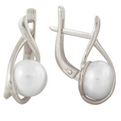 z2-5046 Серьги с жемчугом. Серебро 925.