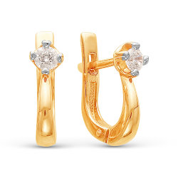 z2-8782 Серьги с бриллиантами. Золото 585.