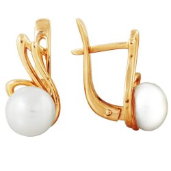 z2-5038 Серьги с жемчугом. Золото 585.