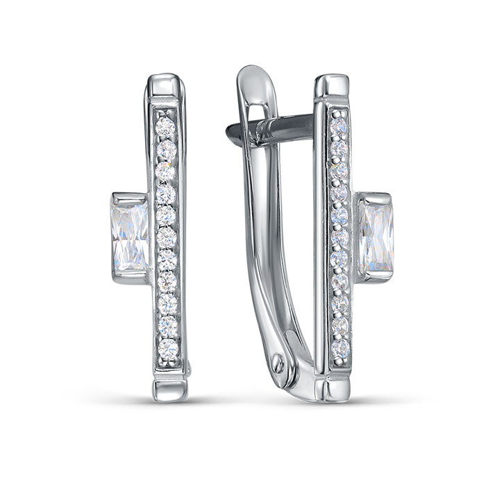 z2-11598l Серьги с фианитами. Серебро 925.  