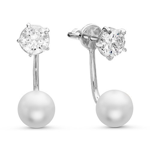 z2-9324 Серьги с жемчугом. Серебро 925. 