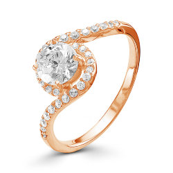 z1-9497 Кольцо с фианитами. Золото 585.