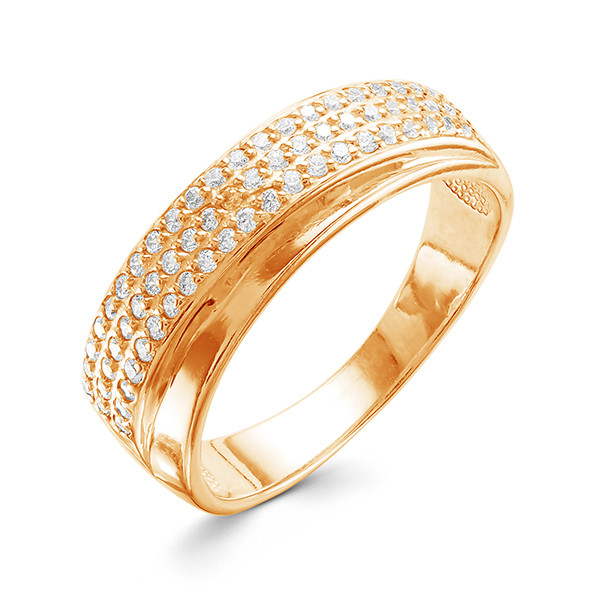 z1-9593 Кольцо с фианитами. Золото 585.  