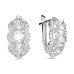 z2-9723 Серьги с фианитами. Серебро 925.