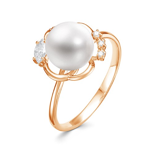 z1-10070 Кольцо с жемчугом. Золото 585. 