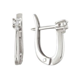 z2-8393 Серьги с фианитами. Серебро 925.