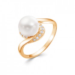 1-10368 Кольцо с жемчугом. Золото 585.