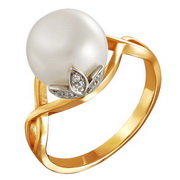 z1-8602 Кольцо с жемчугом. Золото 585.