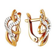 z2-8544 Серьги без вставок. Золото 585. 