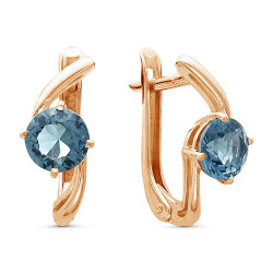 z2-9419 Серьги с полудрагоценными вставками. Золото 585.