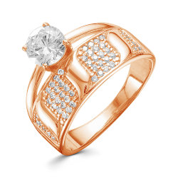 z1-9508 Кольцо с фианитами. Золото 585.