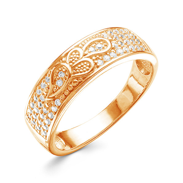 z1-9586 Кольцо с фианитами. Золото 585.  