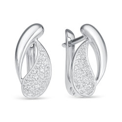 z2-9752 Серьги с фианитами. Серебро 925.