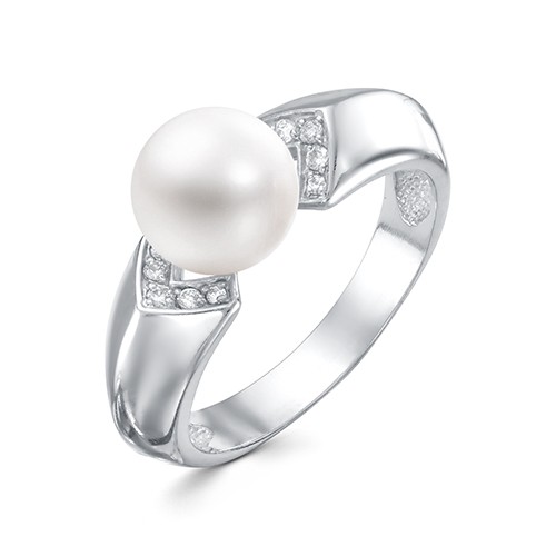 z1-10039 Кольцо с жемчугом. Серебро 925. 