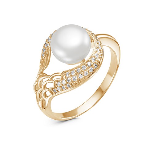 z1-10067 Кольцо с жемчугом. Золото 585. 